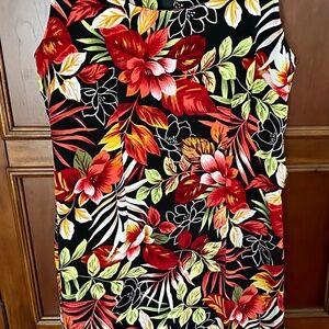 Sag Harbor Tropical Floral Sleeveless Dress Size 8 NWOT
